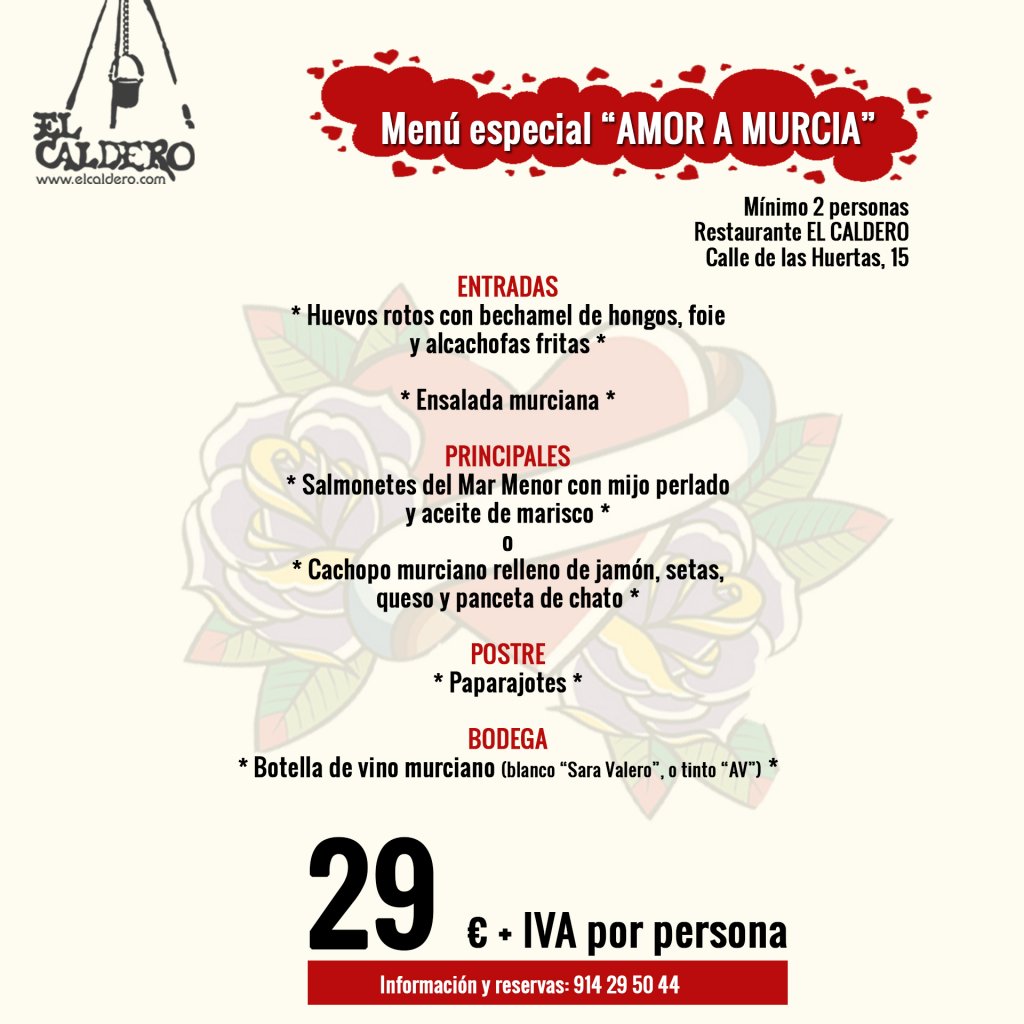 menu SAN VALENTIN instagram 1024x1024 Celebra San Valentín con el menú Especial “Amor a Murcia”